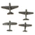 Original U.S. WWII Recognition Miniature Model American Airplane Set 1:432 Scale - 30 Planes Original Items