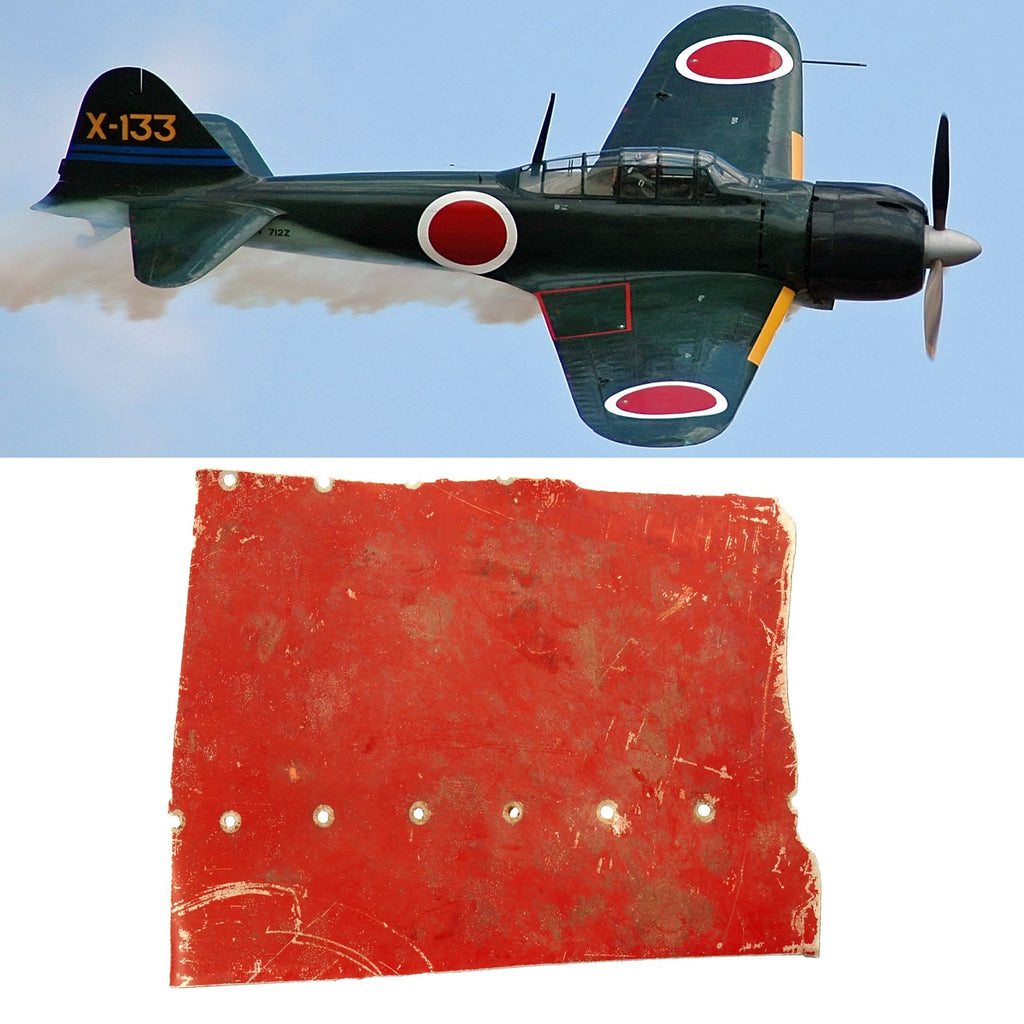 Original Japanese WWII Mitsubishi A6M Zero Aluminum Fuselage Piece Original Items
