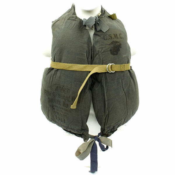 Original U.S. WWII USMC Model No.2 Kapok-Style Life Preserver Vest