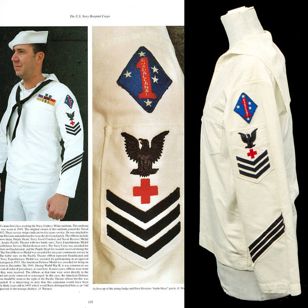 Original U.S. WWII Navy Pharmacist First Class Undress White Uniform J –  International Military Antiques