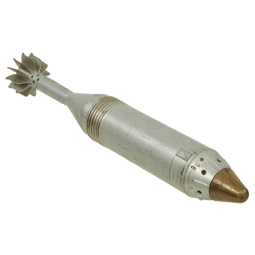 Original U.S. Korean War Era Deactivated 81mm M301A1 Illuminating Mortar Shell Round - Dated 1953 Original Items