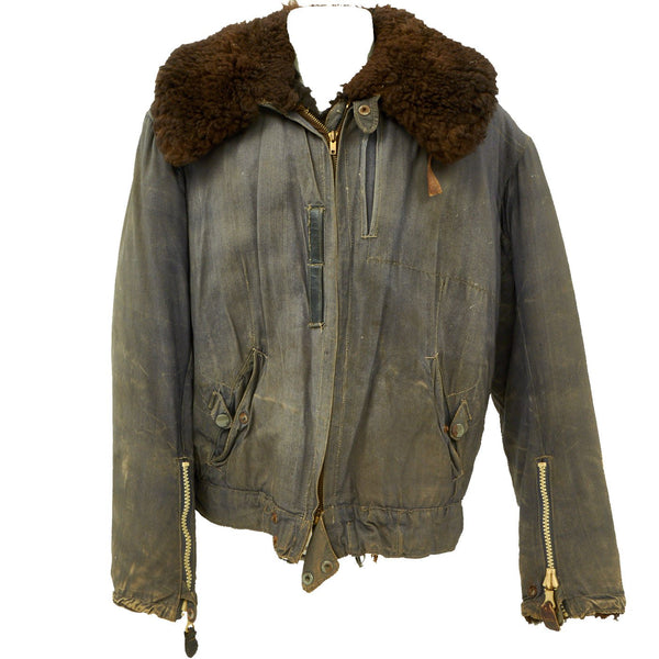 -40s WWⅡ German luftwaffe Flight Jacket 40's] WWⅡ German Air Force Winter Flight Jacket 