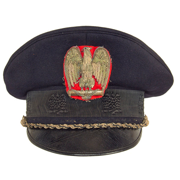 Original WWII Fascist Italian Political Officer Visor Cap