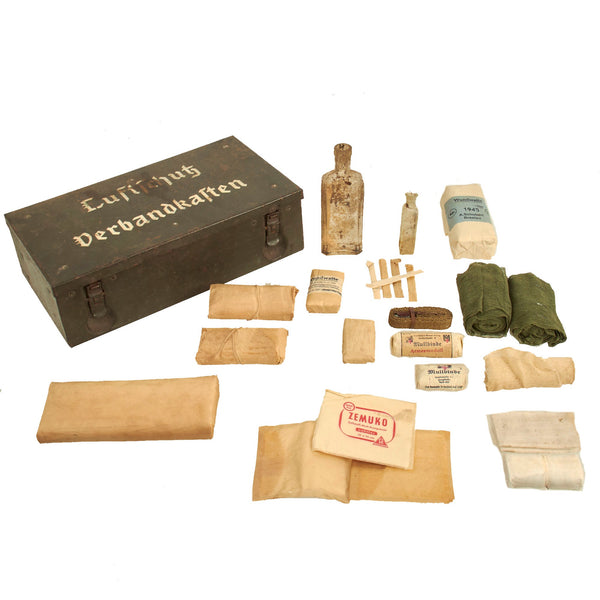 Original German WWII Luftschutz Verbandkasten Medic First Aid Set