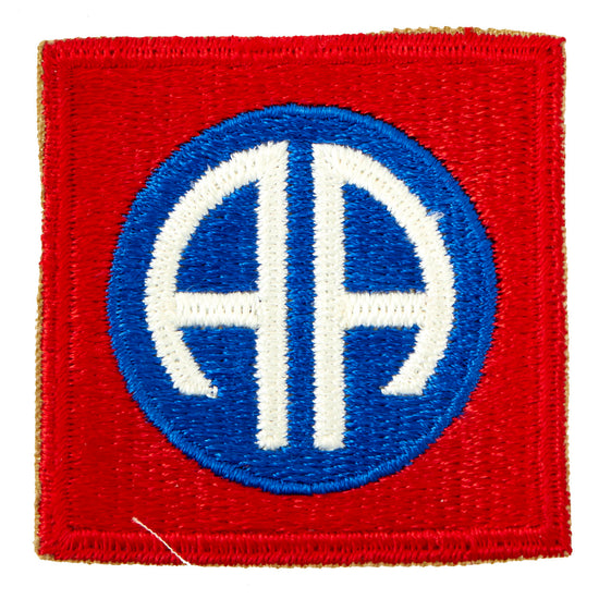 Original U.S. WWII Era 82nd Airborne Division Embroidered Shoulder Sleeve Insignia Without Airborne Rocker - “All American Division” Original Items
