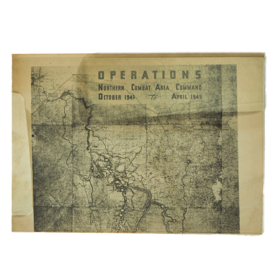 Original WWII U.S. Northern Combat Area Command Operations Souvenir Map- China-Burma-India - In Original “Ship-Home” Box Original Items