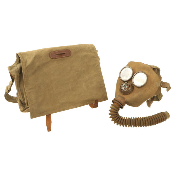 Original Imperial Japanese WWII Gas Mask in Carry Bag - dated 1938