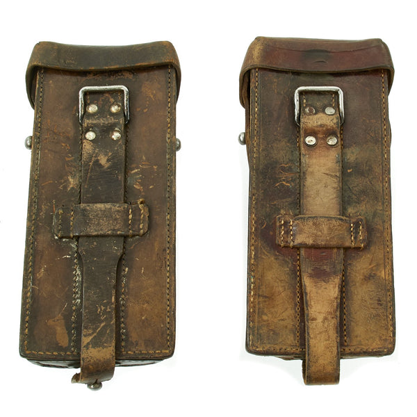 Original German Austrian WWII MP 18 Triple Magazine Double Leather