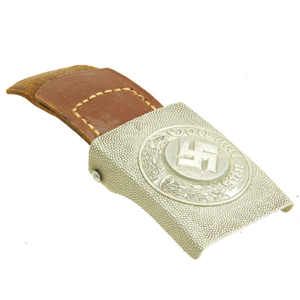 Original German Belt International by Pebbled Military WWII E. Police Aluminum Antiques – Buckle EM/NCO