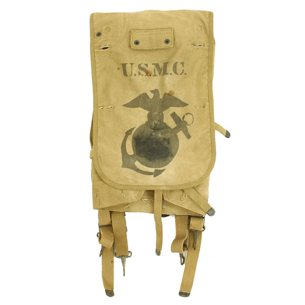 Original U.S. WWII U.S.M.C. Issue M1928 Haversack by Boyt Harness