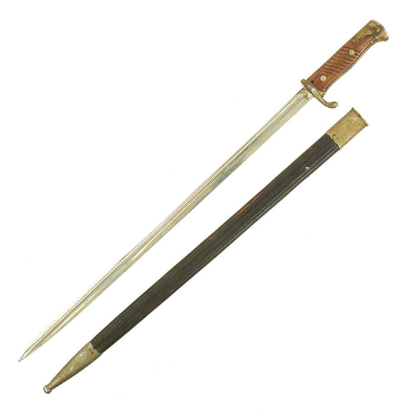 Original German WWI M1898 GEW 98 Nickel Plated Parade Bayonet with 