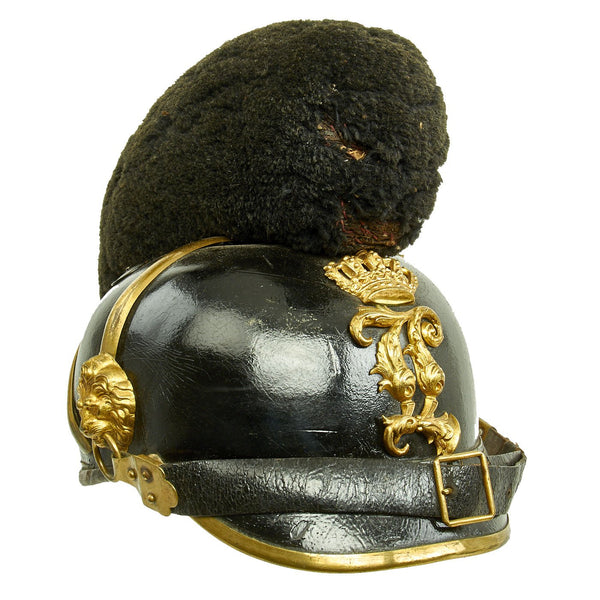 Original 19th Century Bavarian Raupenhelme Cavalry Helmet from the