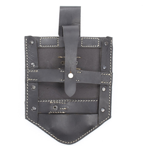 Black Leather Carry Cover for the German WWII Folding Shovel