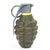 U.S. WWII Mk 2 Cast Iron Pineapple Grenade with Yellow Band New Made Items