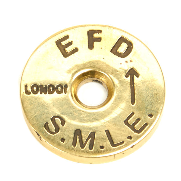 Lee Enfield SMLE No. I Mk. III Brass Butt Stock Disc w/ Screw - La