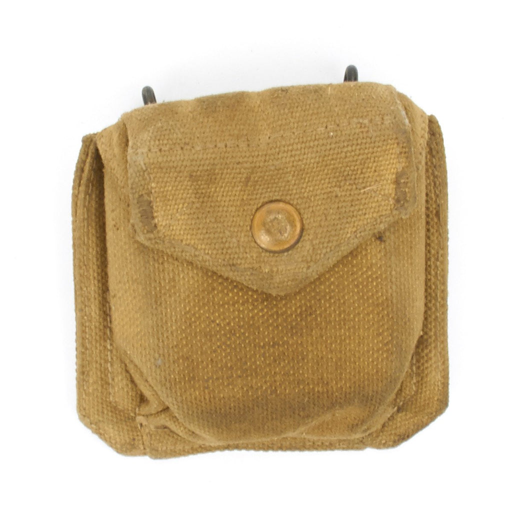 Original British WWII Compass Pouch for use with U.S. Infantry Belt Original Items