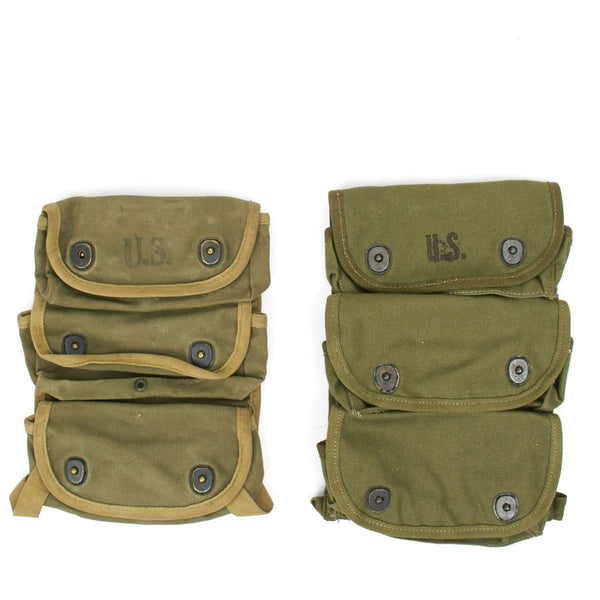 Armes neutralisées - US ARMY TRIPLE GRENADE POUCH dated 1945 cond Armes neutralisées - US ARMY TRIPLE GRENADE POUCH dated 1945 cond