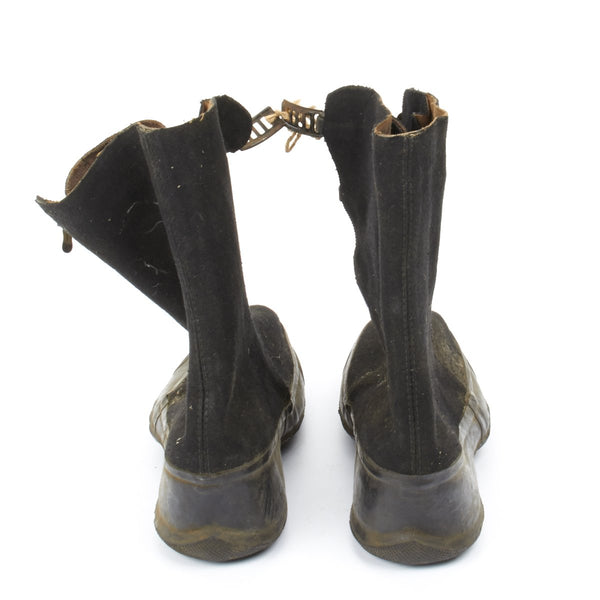 Original WWII Arctic Rubber Overshoes with Buckle Cloth Top