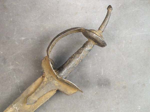 Original Ancient Indian 17th Century Khanda Battle Sword
