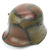 Original German WWI M16 Stahlhelm Helmet with Original Camouflage Paint and Liner- Stamped ET64 Original Items