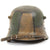 Original German WWI Refurbished Austro-Hungarian M17 Machine Gun Company Camouflage Helmet - Stamped W64 Original Items