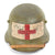Original Imperial German WWI Refurbished M18 WWI Medic Sanitat Helmet  Stamped Q66 Original Items