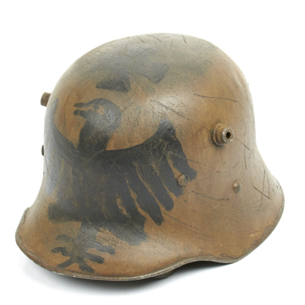 Original German WWI Refurbished Austro-Hungarian M17 Post WWI Freikorps Helmet - Shell Size 66 Original Items