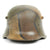 Original Imperial German WWI Refurbished M18 WWI Hand Painted Camouflage Helmet  Stamped Q66 Original Items