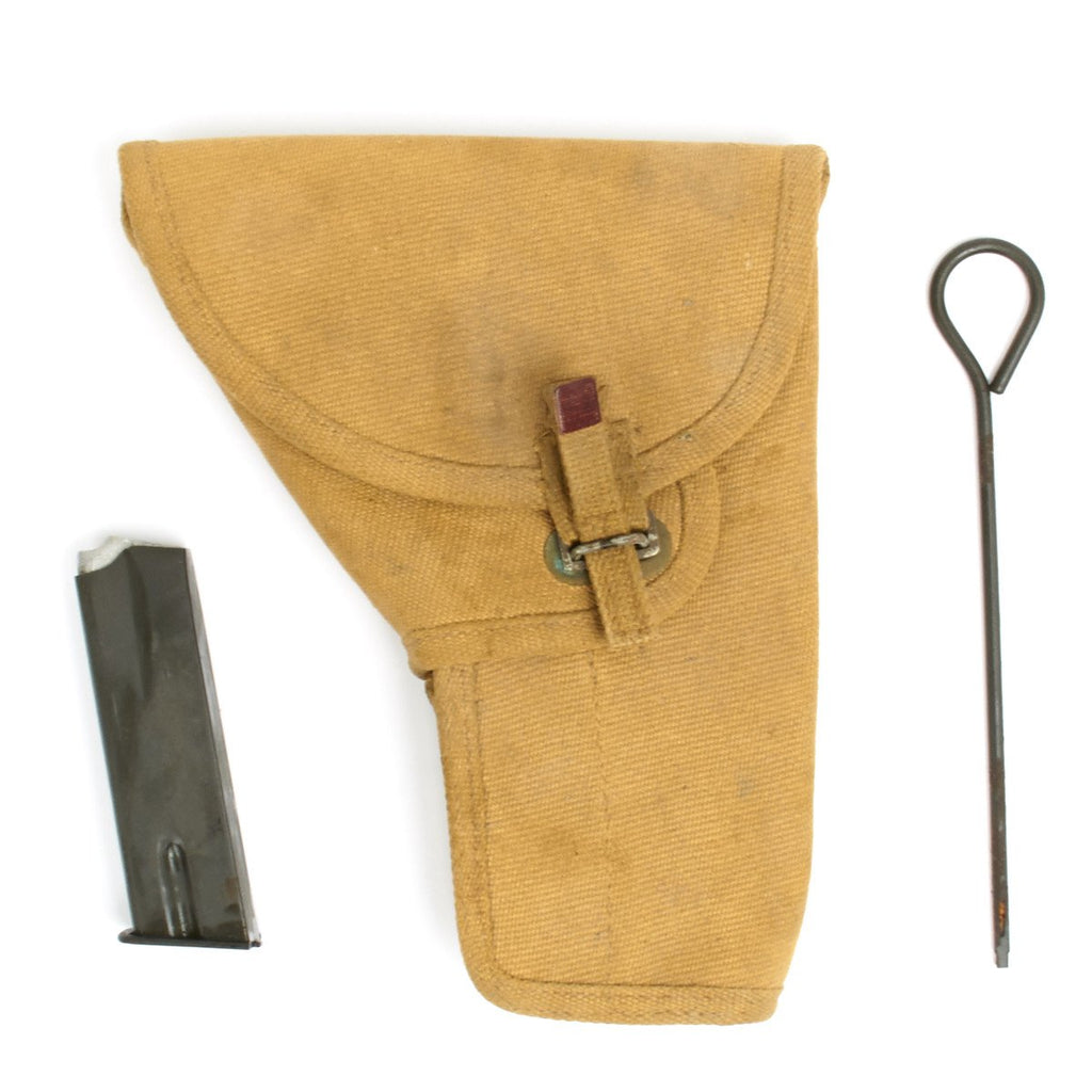 Original Canadian WWII P35 Inglis Browning High Power Holster with Magazine - Dated 1945 Original Items