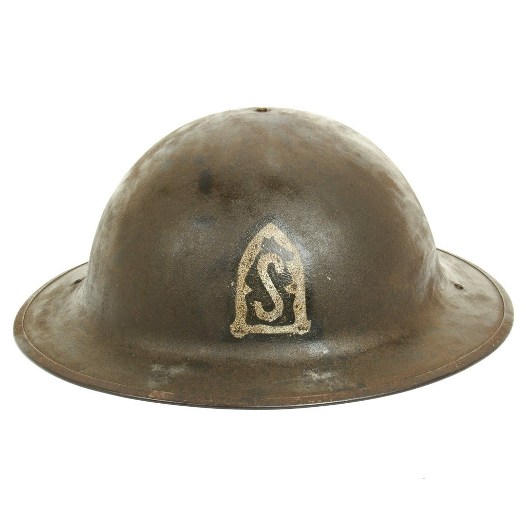 Original U.S. WWI Russian Revolution M1917 AEF Siberia "Polar Bears" Helmet - 31st Infantry Regiment Original Items