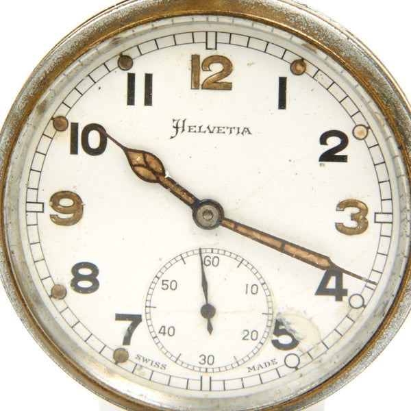 Original British WWII Army GS/TP Pocket Watch by Helvetia - Fully