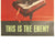 Original U.S. WWII Propaganda Poster - This is the Enemy 20" x 28" - OWI Poster No. 76 Original Items