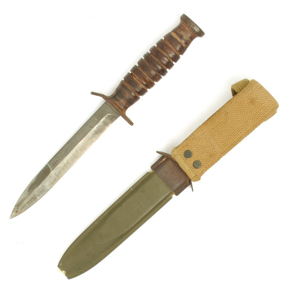 Original U.S. WWII M3 Utica Fighting Knife with M8 Scabbard