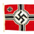 Original German WWII Battle Flag with Wartime Markings 80cm x 135cm Original Items