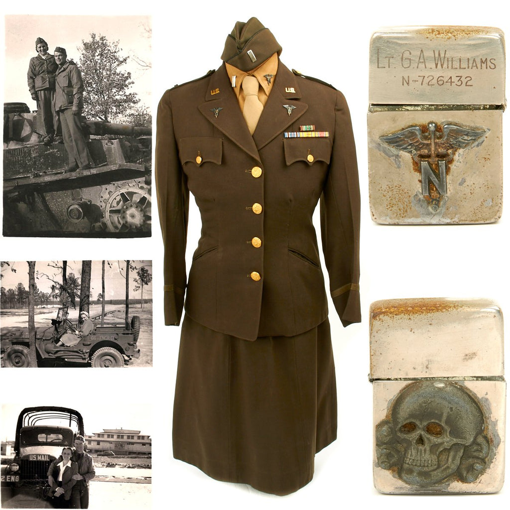 Original U.S. WWII Lieutenant US Army Medical Corps Combat Nurse Named Grouping Original Items