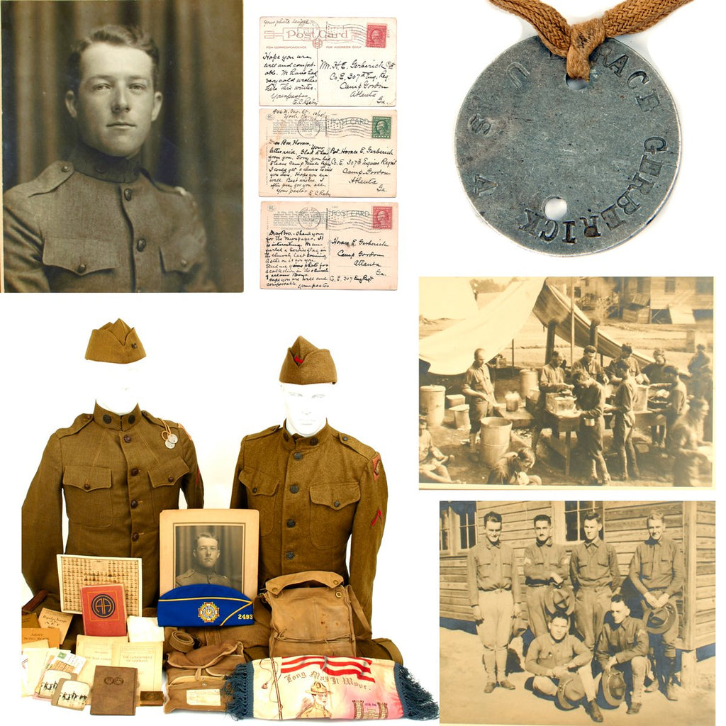 Original U.S. WWI 82nd Division 307th Engineer Battalion Named Grouping Original Items