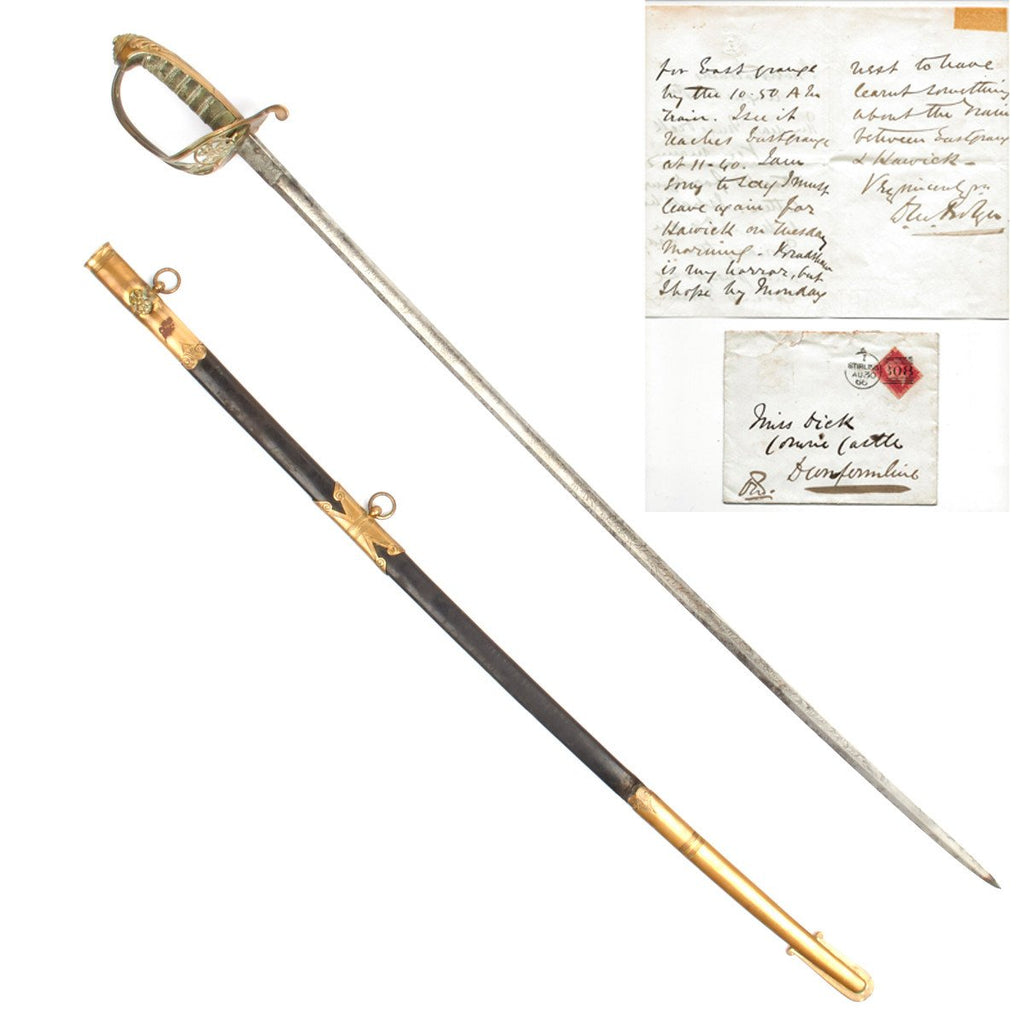 Original British Victorian Court Presentation Sword and Letter of General Sir Dighton MacNaughton Probyn VC Original Items