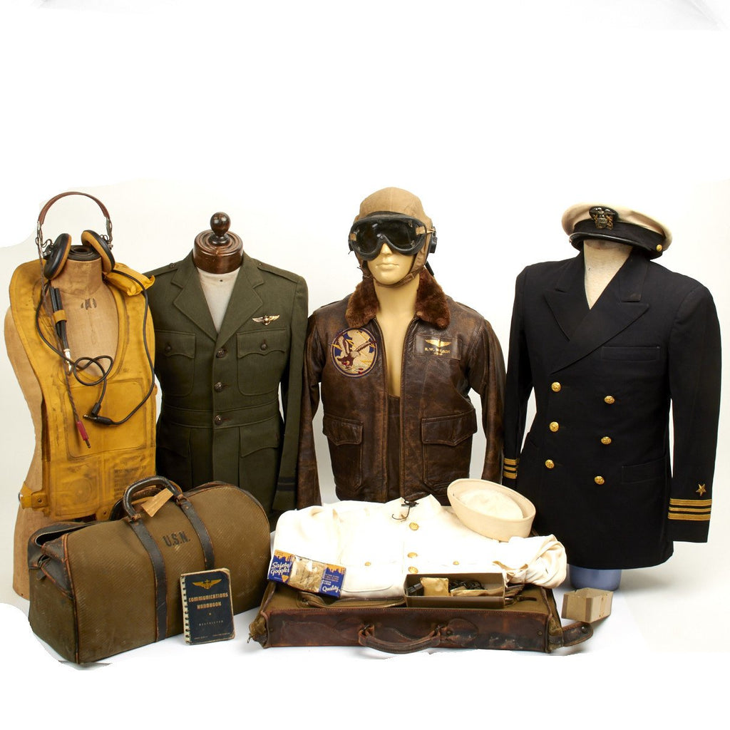 U.S. WWII Naval Aviator Named Grouping of Lieutenant Commander with M422A Flight Jacket Original Items