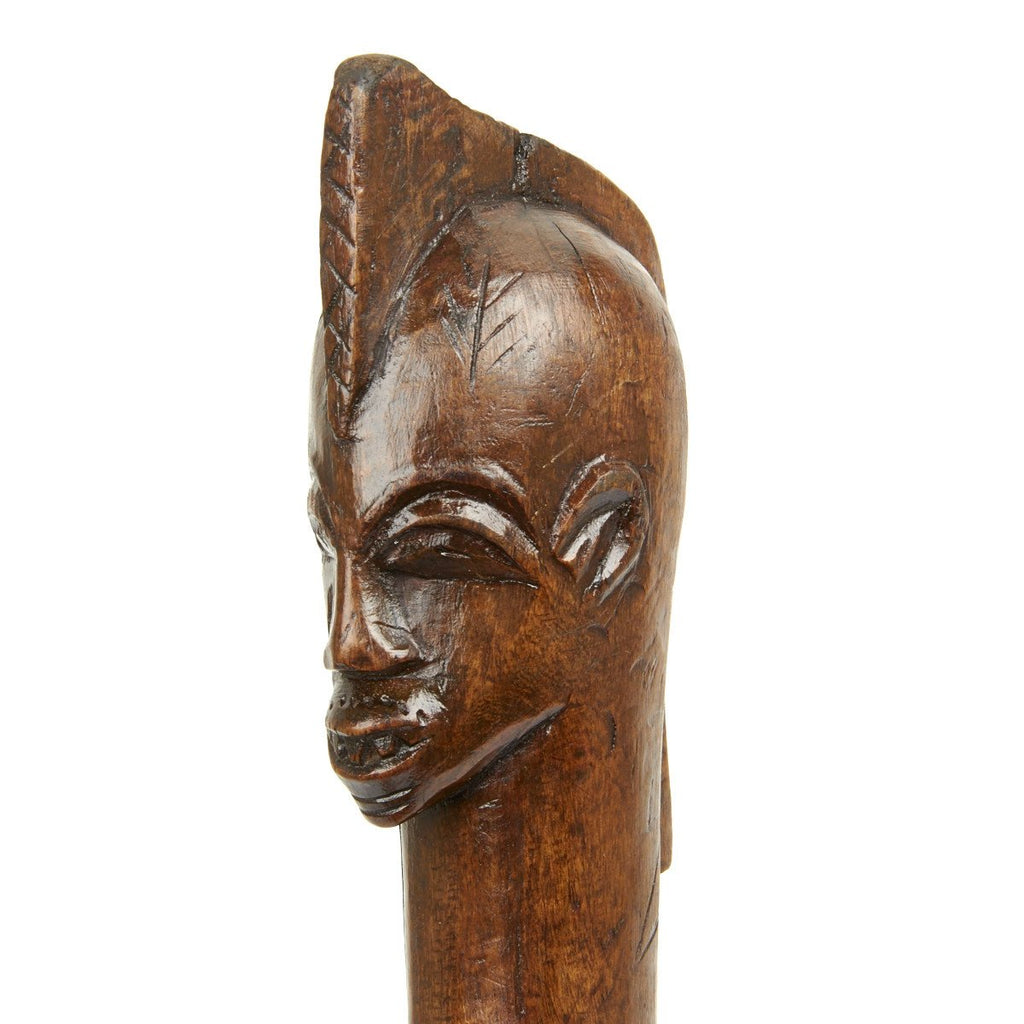 Original Victorian Era African Hand Carved Wooden War Club Original Items