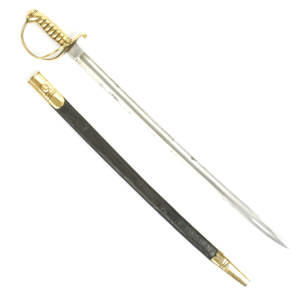 Original British Victorian Era Thames River Police Brass Hilt Sword with Scabbard Original Items