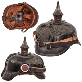 Original German Prussian M1915 Garde-Corps Infantry EM-NCO Pickelhaube Helmet