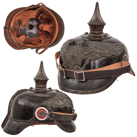 Original German Prussian M1915 Garde-Corps Infantry EM-NCO Pickelhaube Helmet Original Items