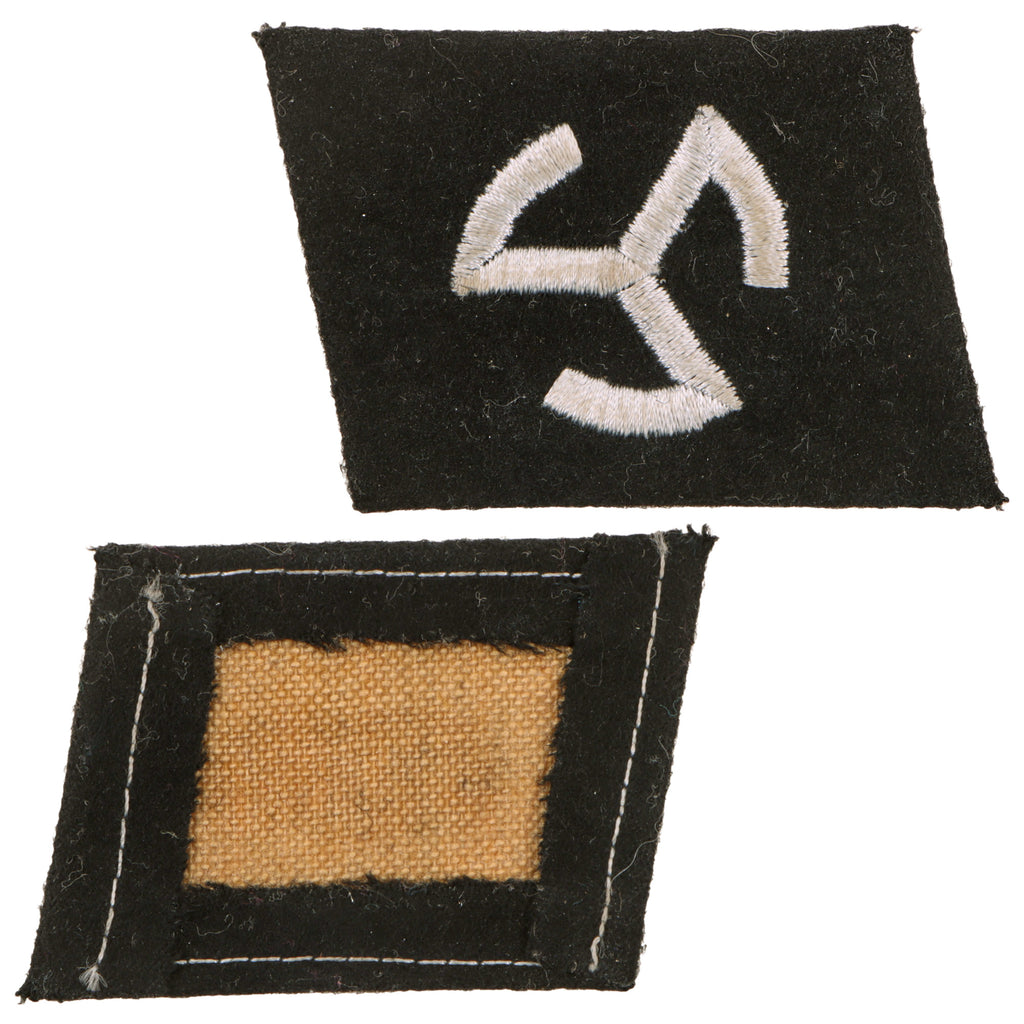 Original German WWII Waffen-SS 6th SS Volunteer Sturmbrigade “Langemarck” Trifos Right Side Collar Tab