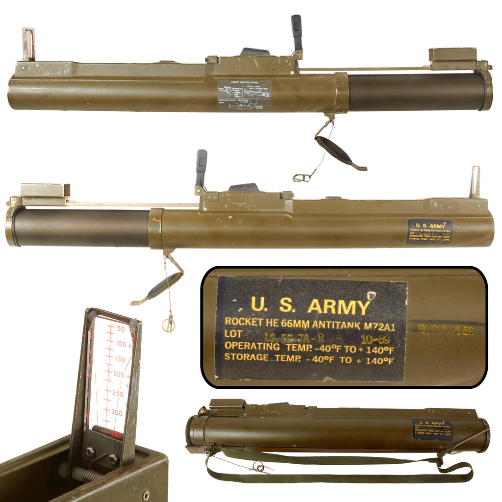 Original U.S. Vietnam War Complete M72A1 Light Anti-Armor Weapon “LAW” Tube - Dated 1969 - INERT