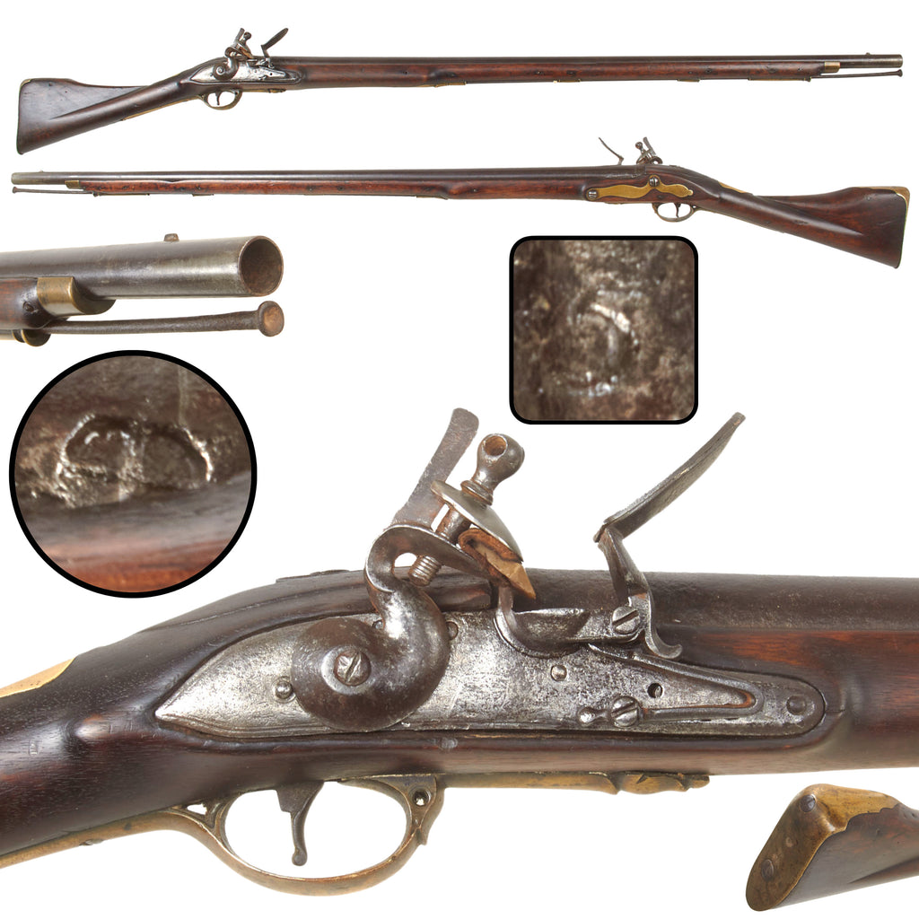 Original British P-1769 Short Land Pattern Brown Bess .75 Cal Flintlock Musket with Early Single Screw Lock and Modified Stock, Circa 1770