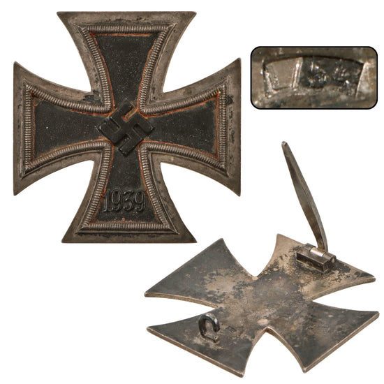 Original German WWII 1939 Iron Cross 1st Class by Schauerte & Höhfeld of Lüdenscheid - EKI Original Items
