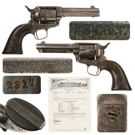 Original U.S. Colt .45cal Single Action Army Revolver Made in 1883 with 4 3/4" Barrel and Factory Letter - Serial 96072