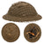 Original Australian WWII Rimless Brodie MkII Steel Helmet with Liner & Torn Helmet Net - Dated 1942
