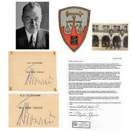 Original Nuremberg Trials Signature of Dr. Hans Conrad Julius Reiter - President of the Reich Health Office - Acquired Directly from a U.S. Army Guard at Nuremberg Prison 1945–1947