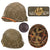 Original U.S. WWII Schlueter Front-Seam Swivel-Bale M1 Helmet with Westinghouse Liner and Period Helmet Net